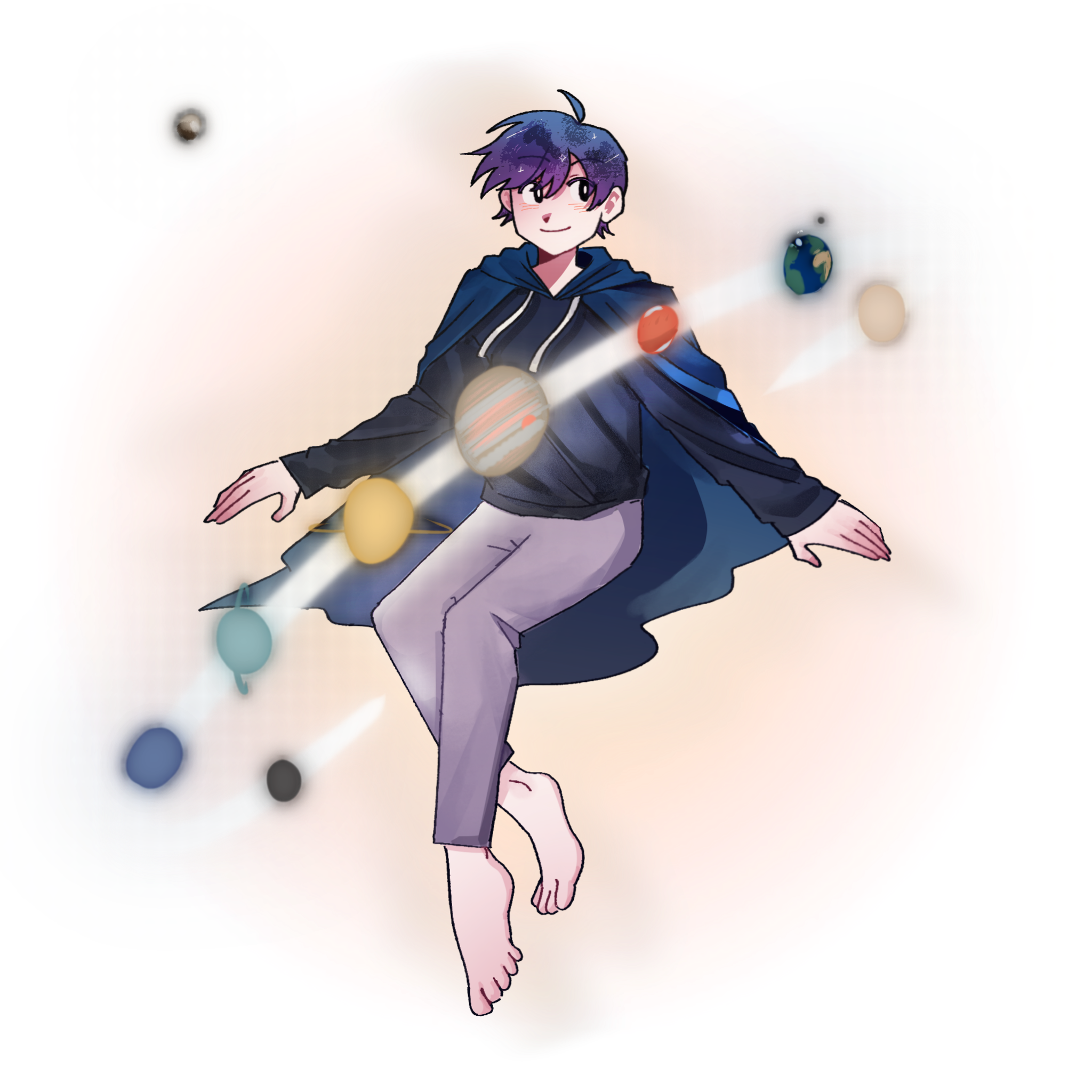 Silas, aka Star Boy, the main character featured on Fakeforsure's cover arts